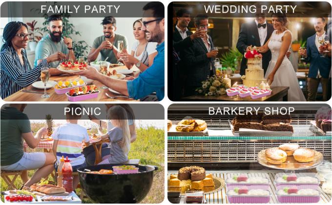 Loaf Pans With Lids Aluminum Foil Mini Cake Pans, Rectangle Baking Tins Containers For Brownie Muffin Bread 6