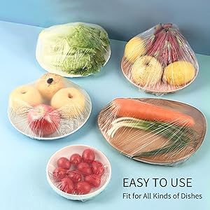 Food Covers,Reusable Elastic Food Storage Covers, Plastic Sealing Elastic Stretch Adjustable Bowl Lids 1