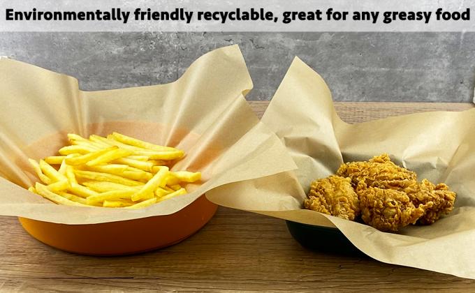 Deli Paper Sheets 12" X 12" 100PK, Eco Friendly Grease Proof Sandwich Wrapping Paper 1