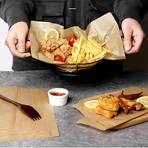 Deli Paper Sheets 12" X 12" 100PK, Eco Friendly Grease Proof Sandwich Wrapping Paper 3