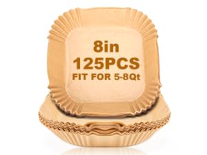 Air Fryer Paper Liners,125Pcs Parchment Paper, Air Fryer Disposable Paper Liner For Microwave, Air Fryer Liner 11