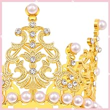 Gold Crown Cake Topper, 6 Pieces Happy Birthday Cake Toppers, Princess Crown Cake Decorations, Mini Crowns For Flower 1