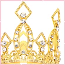 Gold Crown Cake Topper, 6 Pieces Happy Birthday Cake Toppers, Princess Crown Cake Decorations, Mini Crowns For Flower 4