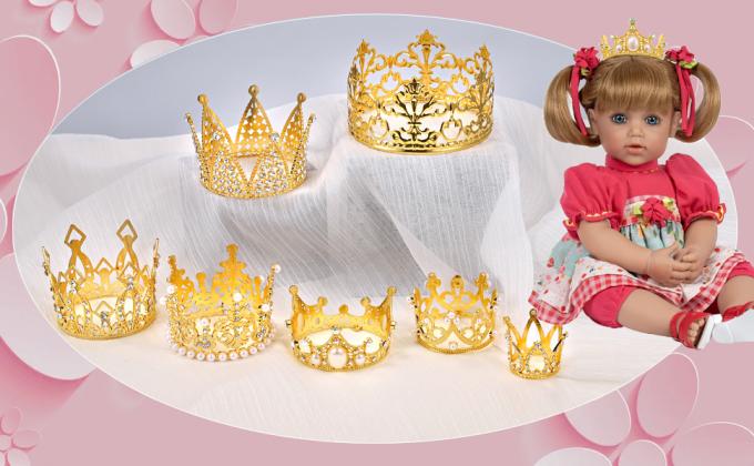 Gold Crown Cake Topper, 6 Pieces Happy Birthday Cake Toppers, Princess Crown Cake Decorations, Mini Crowns For Flower 8