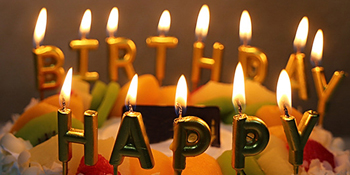 Birthday Paper Fans Banner Confetti Balloon Fireworks Golden Cupcake Topper For Gold Theme Party Decor Girl Boy Kid 3