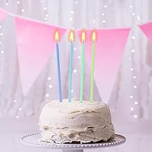 Rainbow Birthday Candles - Colorful Birthday Candle Cake Candles Cupcake Candles For Birthday, Wedding & Lucky 3