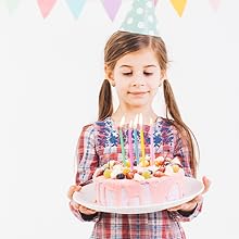 Rainbow Birthday Candles - Colorful Birthday Candle Cake Candles Cupcake Candles For Birthday, Wedding & Lucky 5