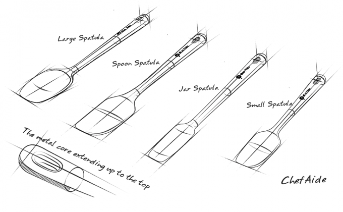 Silicone Rubber Spatula Set, For Cooking & Baking, Dishwasher Safe, 5pcs Spatula + 5pcs Measuring Spoon 11