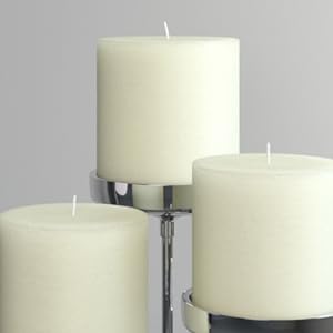 Pillar Candles Set Of 3 - Decorative Rustic Candles Unscented And No Drip Candles - Ideal As Wedding Candles 2