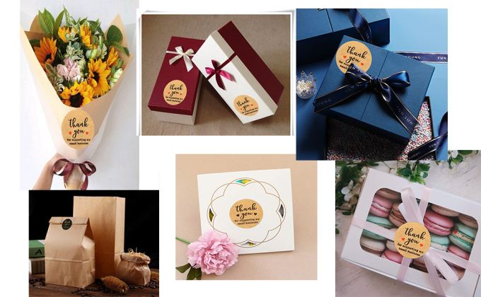 Thank You Rainbow Holo Stickers Thank You for Supporting My Small Business Self-Adhesive Sealing