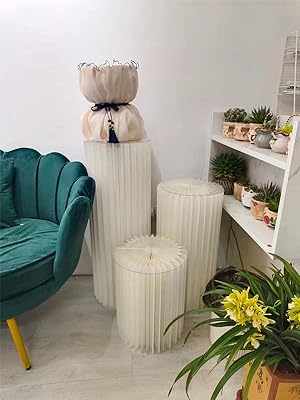 Cylinder Stands For Parties, Cylinder Tables Pedestal Stand For Parties White Round Cylinder For Display Cake Table 2