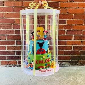 Tall Clear Cake Boxes With Ribbon - Gold Round Clear Cake Box For Birthday Cake | Wedding Cake Transparent Cake Box 5