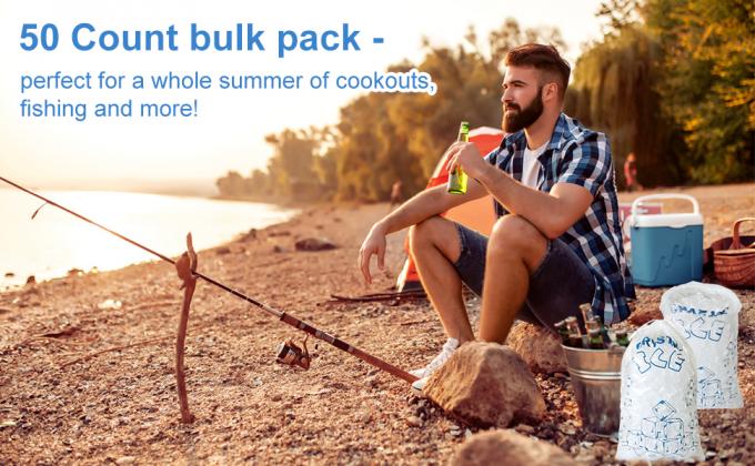 Sustainable, Recyclable, Drawstring Pack Clear Plastic Packaging Storage For Ice Storage With Draw String Closure 2