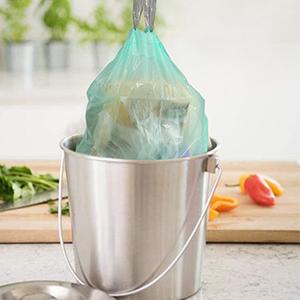 Drawstring Compostable Trash Bags, 250 Count Strong Bathroom Trash Bags Waste Basket Liners For Bathroom, Kitchen 3