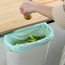 Drawstring Compostable Trash Bags, 250 Count Strong Bathroom Trash Bags Waste Basket Liners For Bathroom, Kitchen 4