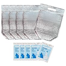 insulated Lunch Bag With Zip Lock & Handle, Reusable Cool & Thermal Bags, Cooler Pouch, Hot & Cold, Ideal For Sandwich 1