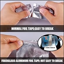 Aluminum Tape, Silver Fiberglass Foil Tapes, Temperature Adhesive Insulation Tape, Thermal Duct Tape For Ductwork 3