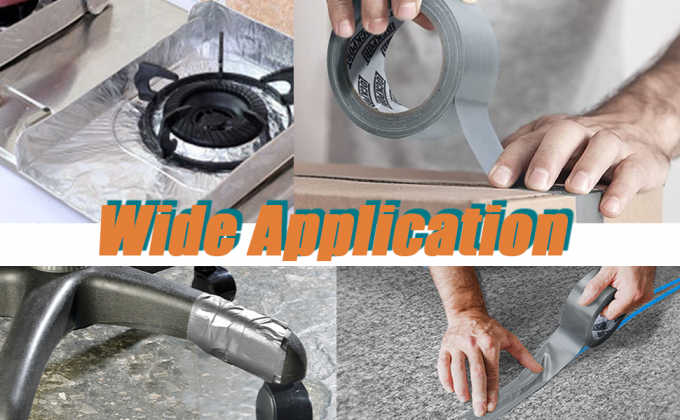 Aluminum Tape, Silver Fiberglass Foil Tapes, Temperature Adhesive Insulation Tape, Thermal Duct Tape For Ductwork 9