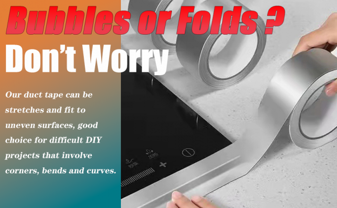 Aluminum Tapes (3.9Mils), 2'*65 Feet Foil Tape, Metal Insulation Tape, Heavy Duty Duct Tape With Adhesive Backing 1