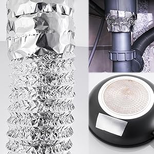 Aluminum Tapes (3.9Mils), 2'*65 Feet Foil Tape, Metal Insulation Tape, Heavy Duty Duct Tape With Adhesive Backing 3