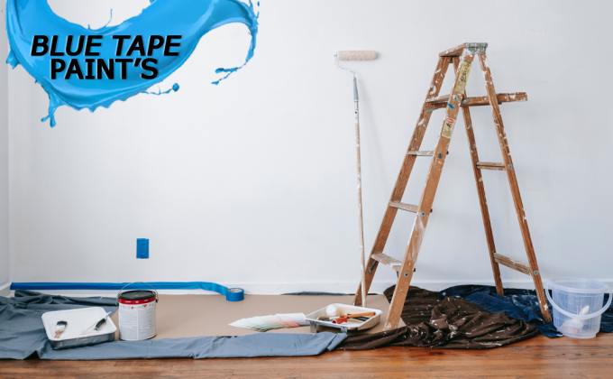 Blue Painters Tape, Paint Tapes, Masking Tape For DIY Crafts & Arts, Painting Tape Adhesive Backing, Easy Removal 0