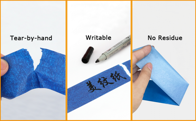Blue Painters Tape, Paint Tapes, Masking Tape For DIY Crafts & Arts, Painting Tape Adhesive Backing, Easy Removal 2