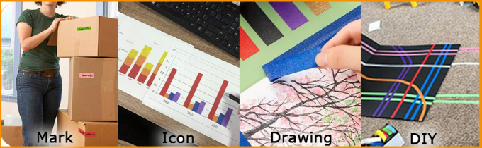 Blue Painters Tape, Paint Tapes, Masking Tape For DIY Crafts & Arts, Painting Tape Adhesive Backing, Easy Removal 9