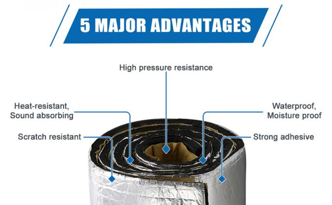 Car Heat Sound Deadening Insulation Mat, - 394 Mil 10.8 Sqft Automobile Sound Deadening & Heat Insulation Material 0