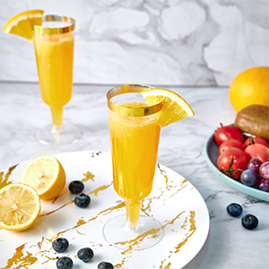 Gold Rim Plastic Champagne Glasses Perfect For Wedding, Thanksgiving Day, Christmas Champagne Flutes Disposable 3