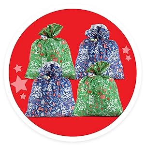 Large Christmas Gift Bags Xmas Presents 36”X44”Jumbo Extra Large Christmas Gift Bags Wrapping - Giant Gift 4