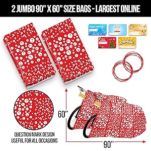 90”X 60” Bike Gift Bag Set Christmas Valentines Day Birthday Boy Girl Jumbo Bicycle Bags Extra Large Bags Bicycles 2