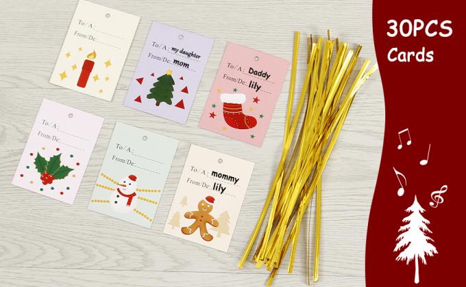 Gift Bags,Assorted Size Christmas Gift Bags With Tags,Christmas Drawstring Gift Bags, Holiday Gift Wrapping Sack 2