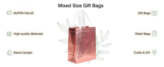 Colorful Gift Bags With Tissues – 9PCS Reusable Gift Bags Medium Size - Perfect As Goodie Bags, Birthday Gift Bag 1