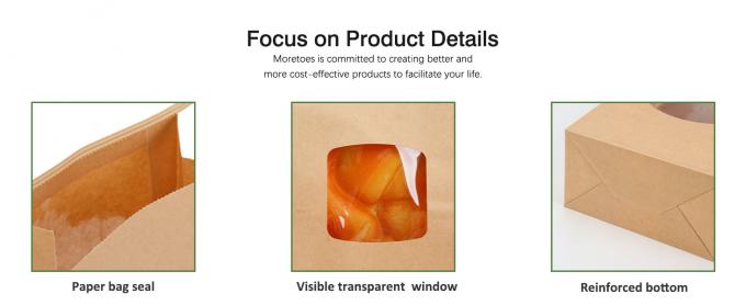 Tin Tie Tab Lock Bags White Window Bags Coffee Bags Cookie Bags Treat Bags Popcorn Bags Bakery Bags with Window 6