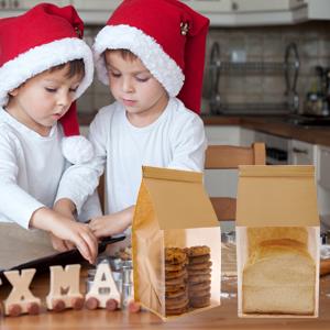 Paper Bread Bags For Homemade Bread Sourdough Bread Bags Bakery Bags With Window Cookie Bags For Packaging 3