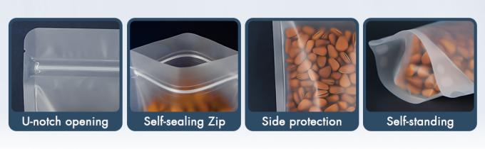Matte Stand Up Food Bags,Zip Lock Food Storage Bags For Packaging Products,Herbs,Snack,Tea,Spices,Pet Food And Soaps 1