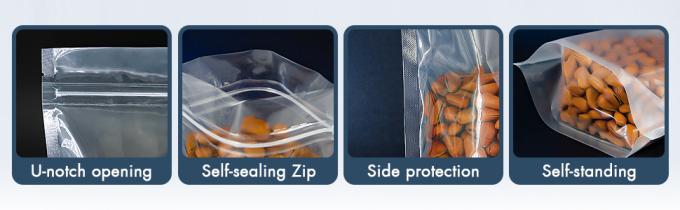 Clear Stand Up Food Bags,Zip Lock Food Storage Bags for Packaging Products,Herbs,Snack,Tea,Spices,Pet Food and Soaps 1