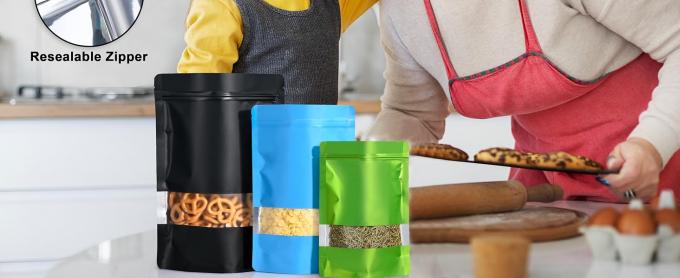Sustainable Recyclable Pack Resealable Stand Up Bags,Smell Proof Pouch Sealable Foil Pouch Bags For Packaging 7