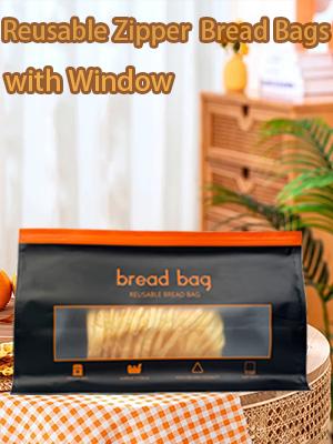 Reusable Zipper Sourdough Bread Bags To Keep Fresh Extra Large Bakery Bread Bags With Window For Bread Storage 1