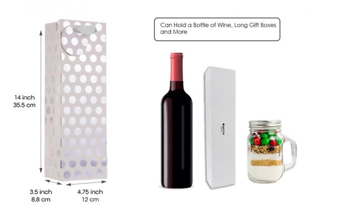 dimensions of UNIQOOO silver wine bags