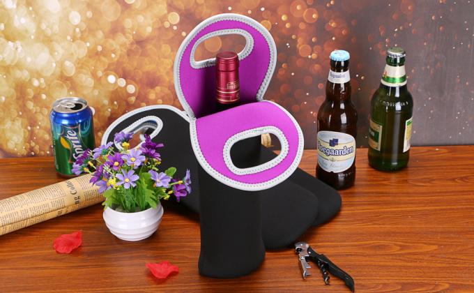 Neoprene Wine Carrier Tote Bag Portable Bottle Tote Holders Insulated Wine Cooler Bag Champagne/Water Bottle/Beer 0