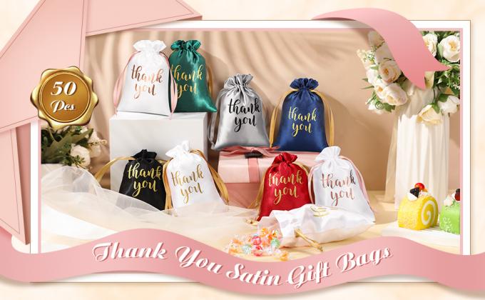 Satin Gift Bags With Drawstring Jewelry Candy Gifts Bags For Wedding Bridal Shower Gift Wrap Bags For Baby Shower 2
