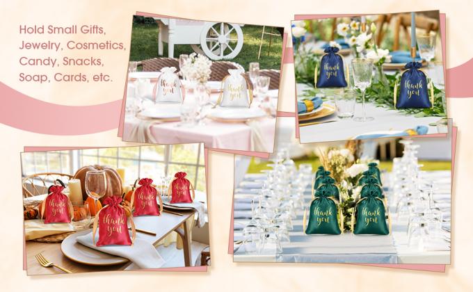 Satin Gift Bags With Drawstring Jewelry Candy Gifts Bags For Wedding Bridal Shower Gift Wrap Bags For Baby Shower 4