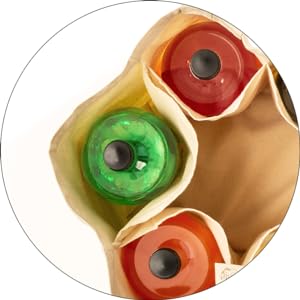 Canvas Grocery Bag 3pc XL Set With Real Pockets, Long Shoulder Strap And Short Handle. Heavy Duty, Foldable, Washable 3