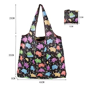 Zipper Carry Pouch Cute Shopper Bags XLarge Machine Washable Durable Compact Bags For Groceries 1