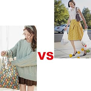 Zipper Carry Pouch Cute Shopper Bags XLarge Machine Washable Durable Compact Bags For Groceries 4