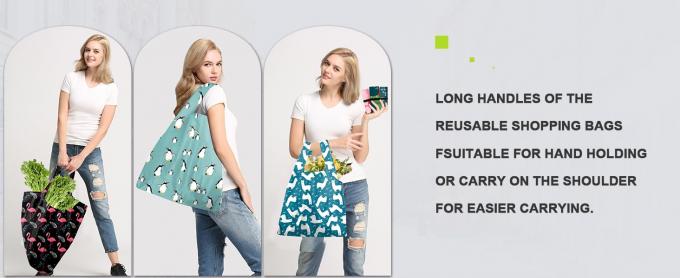 Reusable Grocery Bags, Foldable Shopping Bags, Heavy Duty Envirosax Bags, Waterproof Ripstop Fabric Tote Bags 4