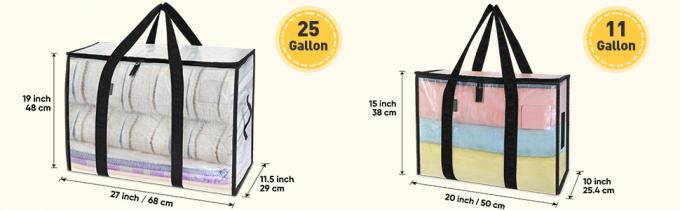 28 Gallon Moving Totes With Reinforced Handles, Heavy-Duty UnderBed Storage Bag For Moving Boxes, Clothes, Travel 0