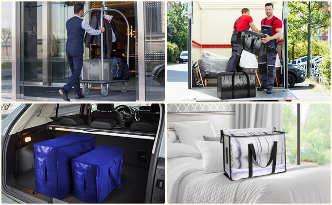 28 Gallon Moving Totes With Reinforced Handles, Heavy-Duty UnderBed Storage Bag For Moving Boxes, Clothes, Travel 13