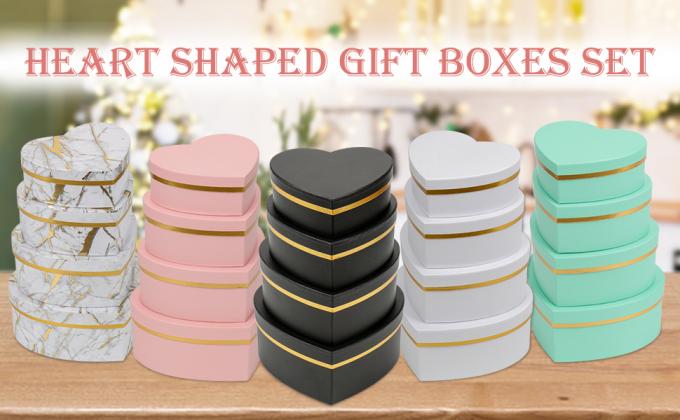 Heart Shaped Flower Boxes For Arrangements Set Of 4 Floral Gift Boxes For Bridesmaid, Proposal packaging boxes 2